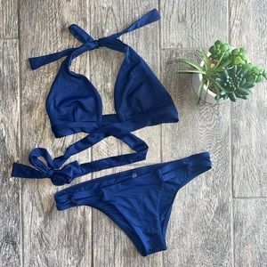 Vitamin A Wrap Top Bikini Set